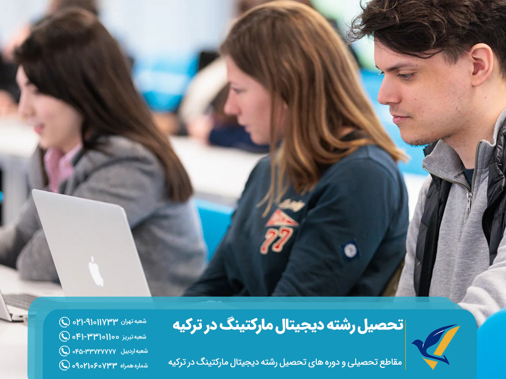 مقاطع تحصیلی و دوره ‌های تحصیل رشته دیجیتال مارکتینگ در ترکیه
