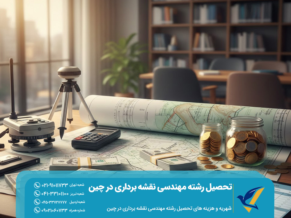 تحصیل رشته مهندسی نقشه برداری در چین 2025 | شهریه و درآمد 4 شهریه و هزینه های تحصیل رشته مهندسی نقشه برداری در چین