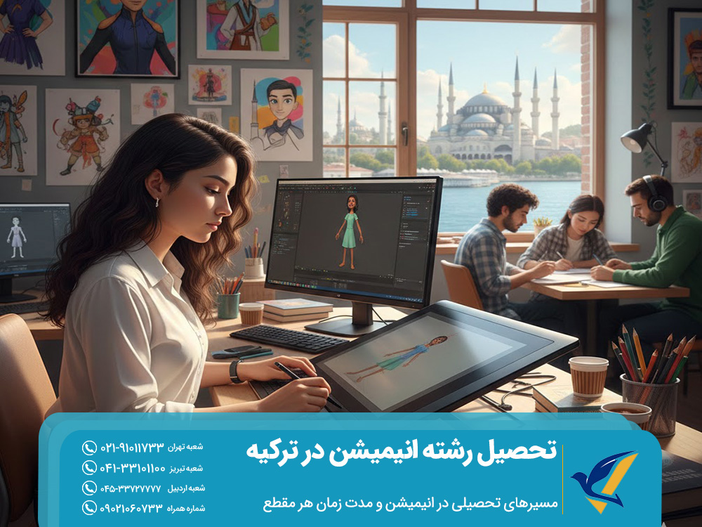 مسیرهای تحصیل رشته انیمیشن در ترکیه و مدت زمان هر مقطع